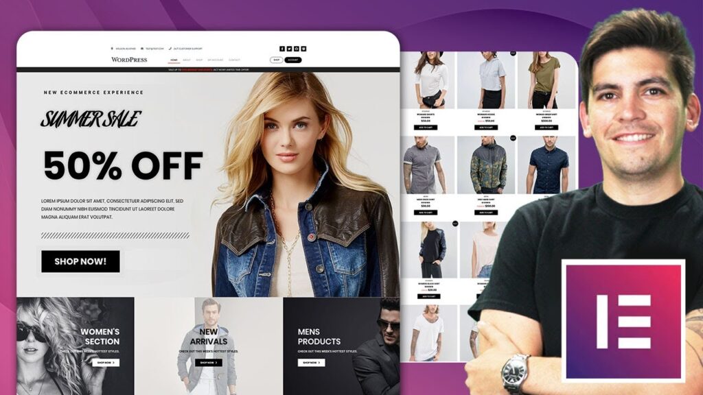 how to make ecommerce website with elementor