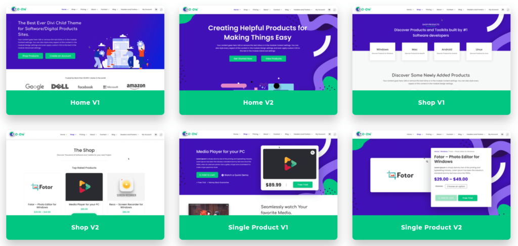 Go-On Divi child theme demo
