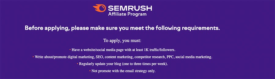 SEMRUSH Affiliate Program