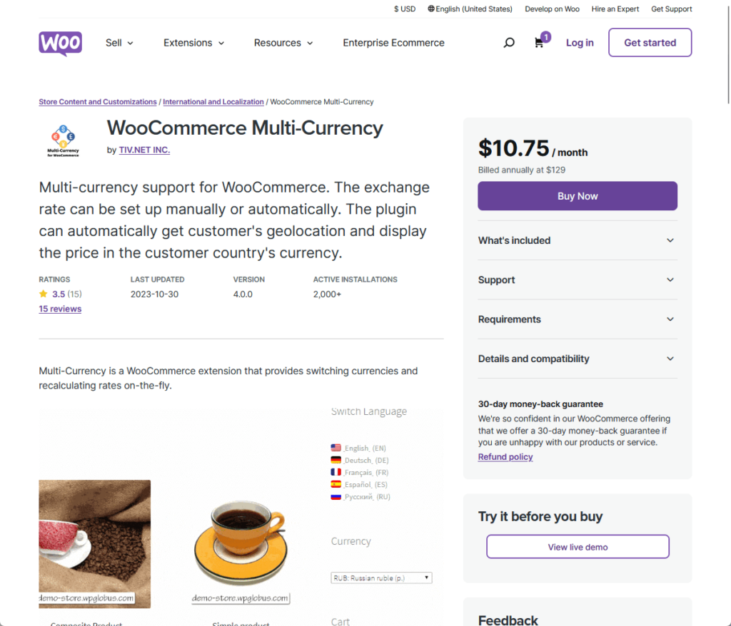 WooCommerce Multi-Currency: Multi-currency support for WooCommerce