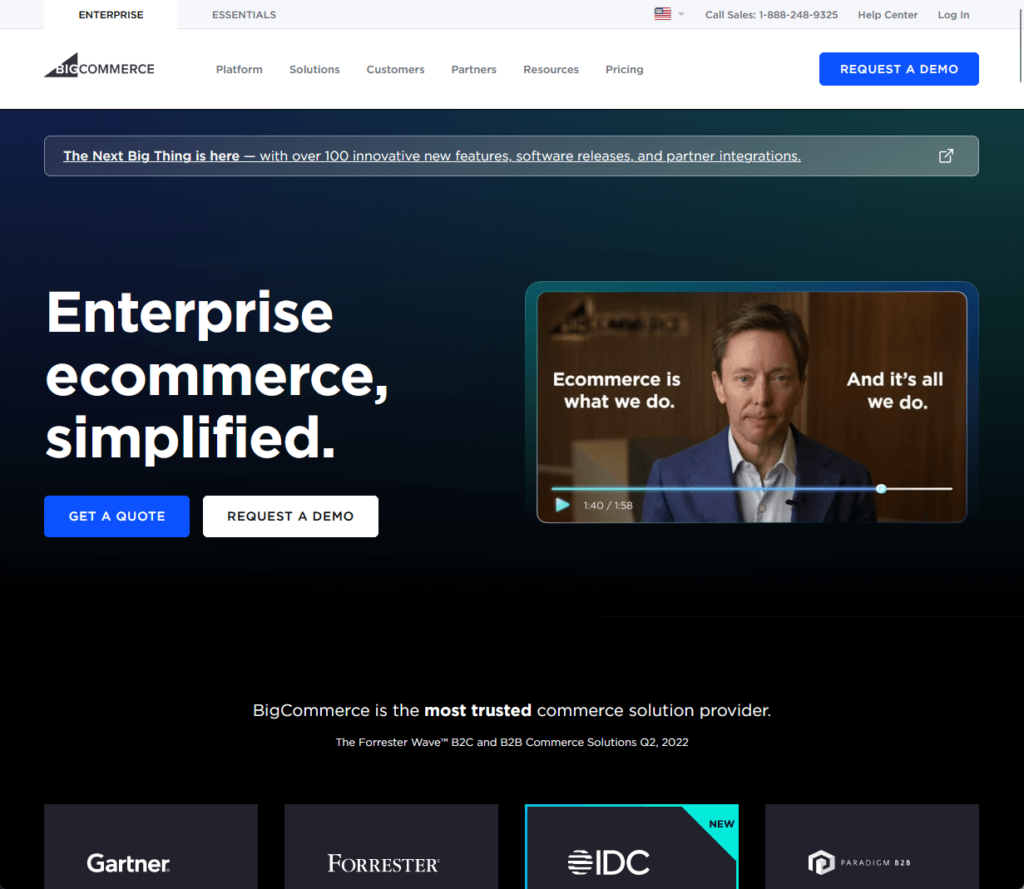 BigCommerce: Enterprise ecommerce, simplified.