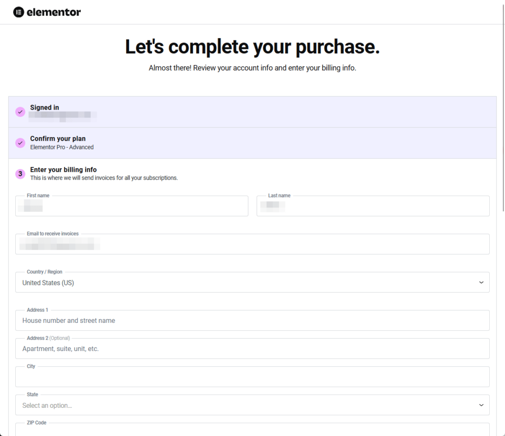 Letâs complete your purchase.